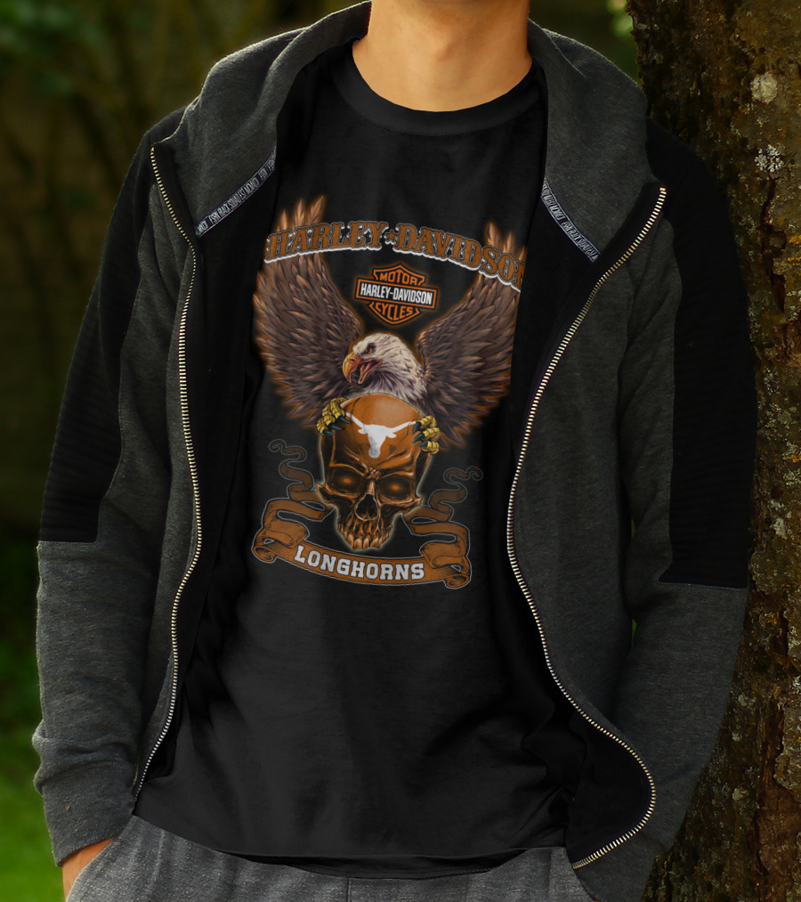 Harley Davidson Motor Cycles Longhorns T-Shirt