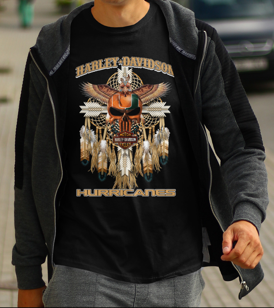 Harley Davidson Motorcycles Hurricanes T-Shirt
