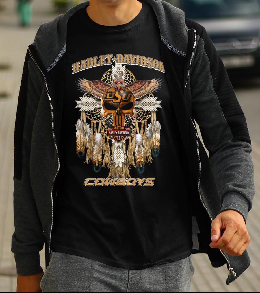 Harley Davidson Osu Cowboys Dreamcatcher T-Shirt