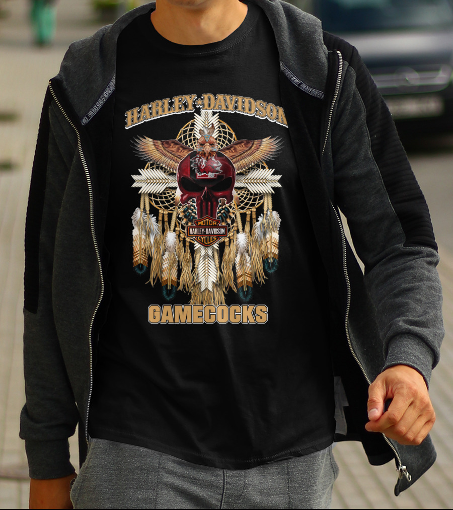 Harley Davidson Motorcycles Gamecocks Dreamcatcher T-Shirt