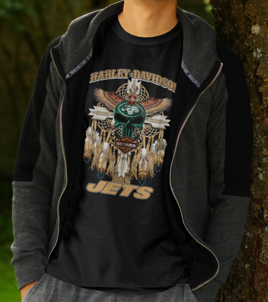 Harley Davidson Motorcycles New York Jets T-Shirt