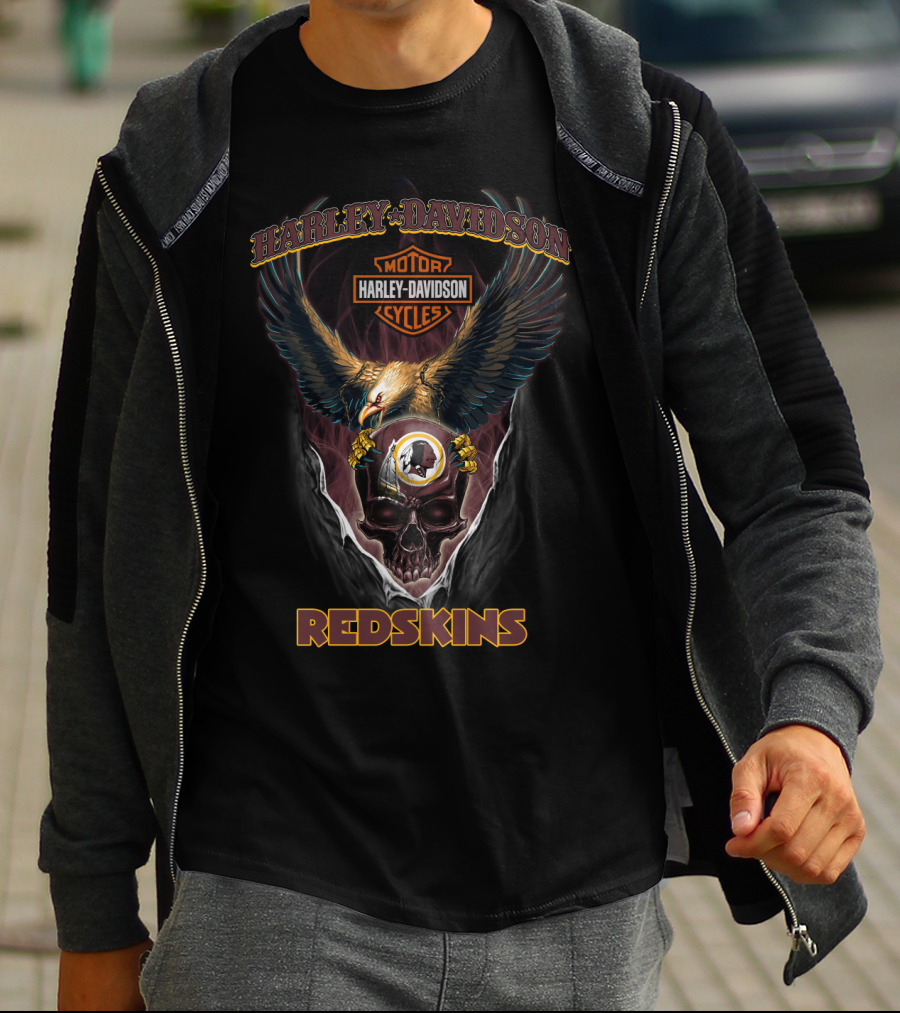 Harley Davidson Redskins Eagle Motor Cycles T-Shirt