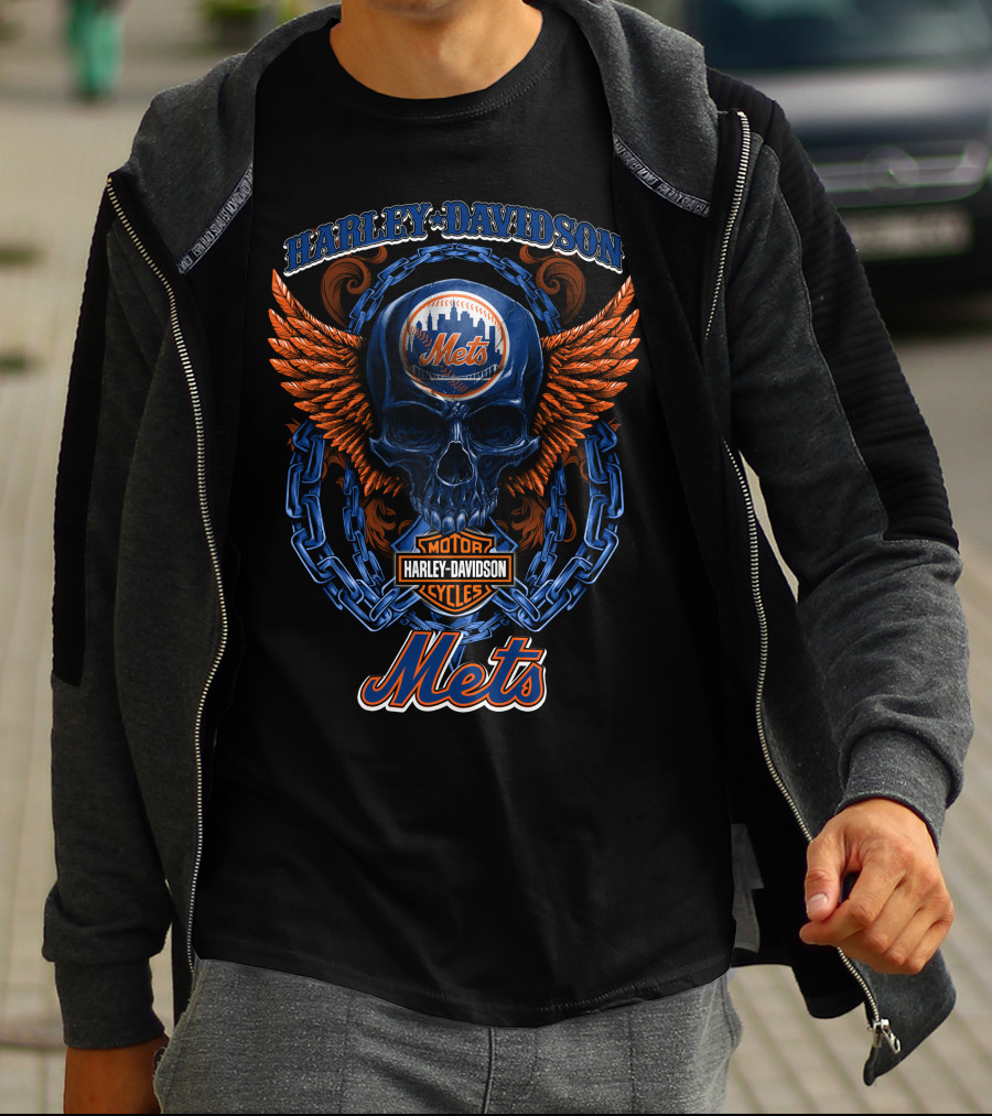 Harley Davidson New York Mets Motor Cycles Hd T8M5 T-Shirt
