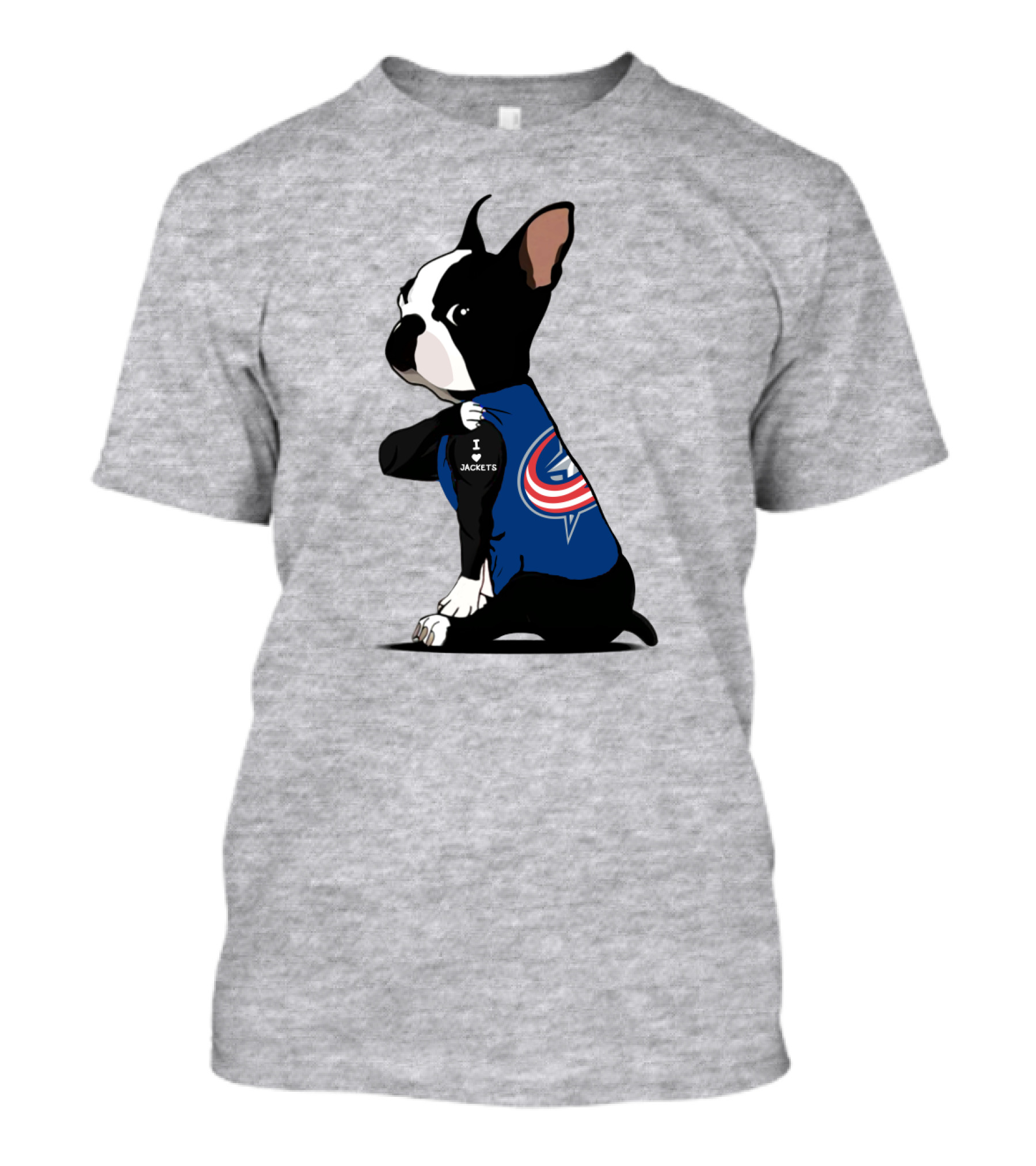 Columbus Blue Jackets Bulldog I Love Jackets T-Shirt