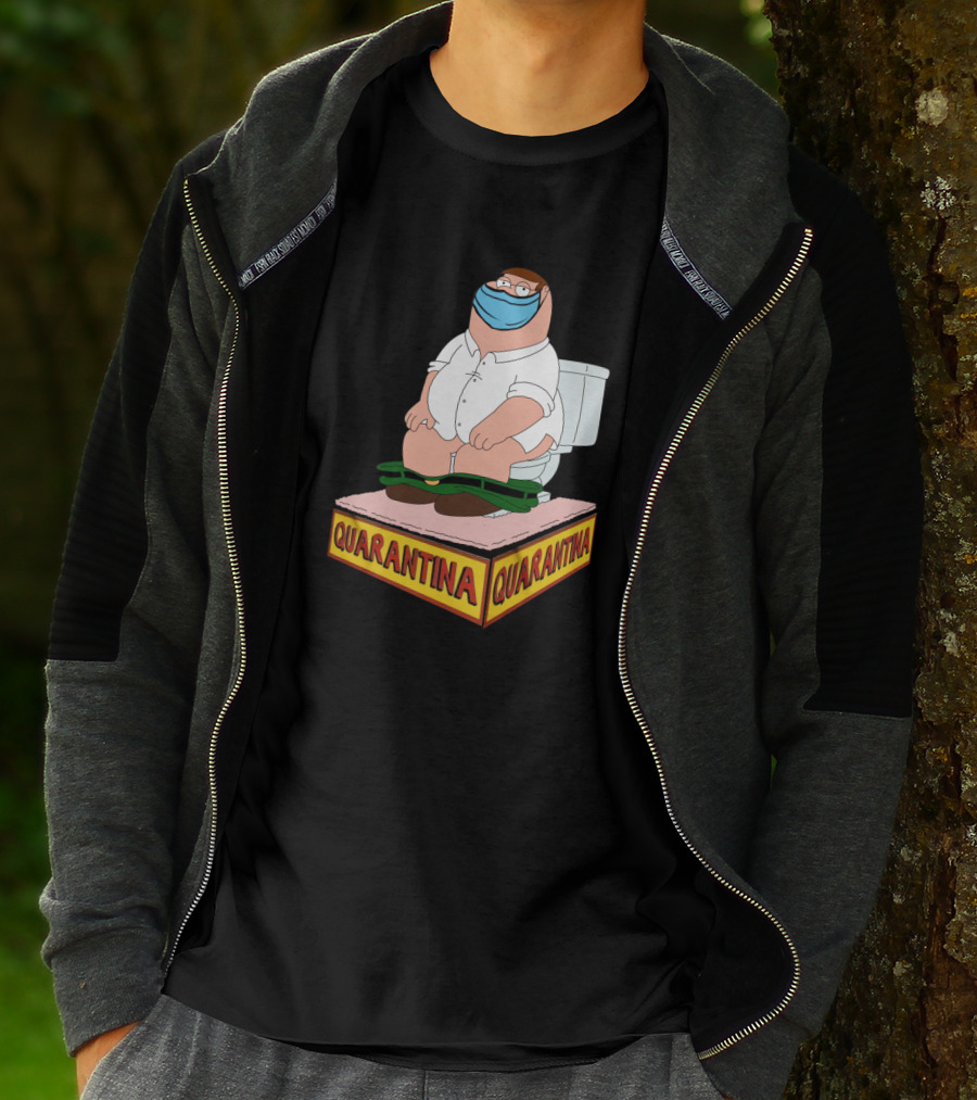 Peter Griffin Quarantina Mask Toilet T-Shirt