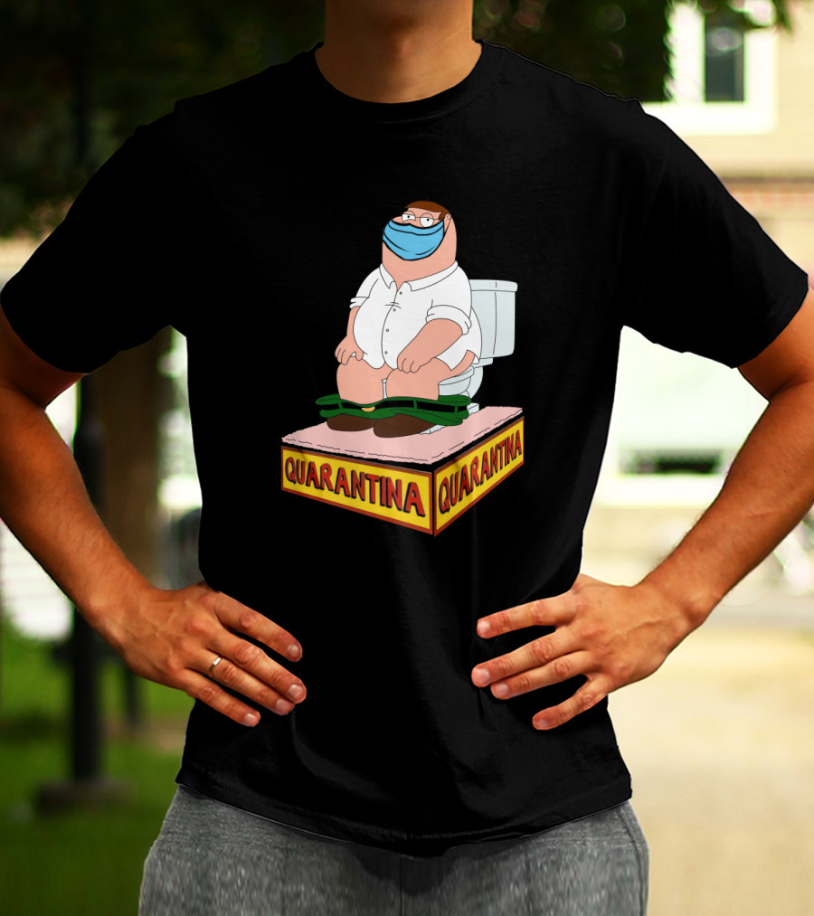 Peter Griffin Quarantina Mask Toilet T-Shirt