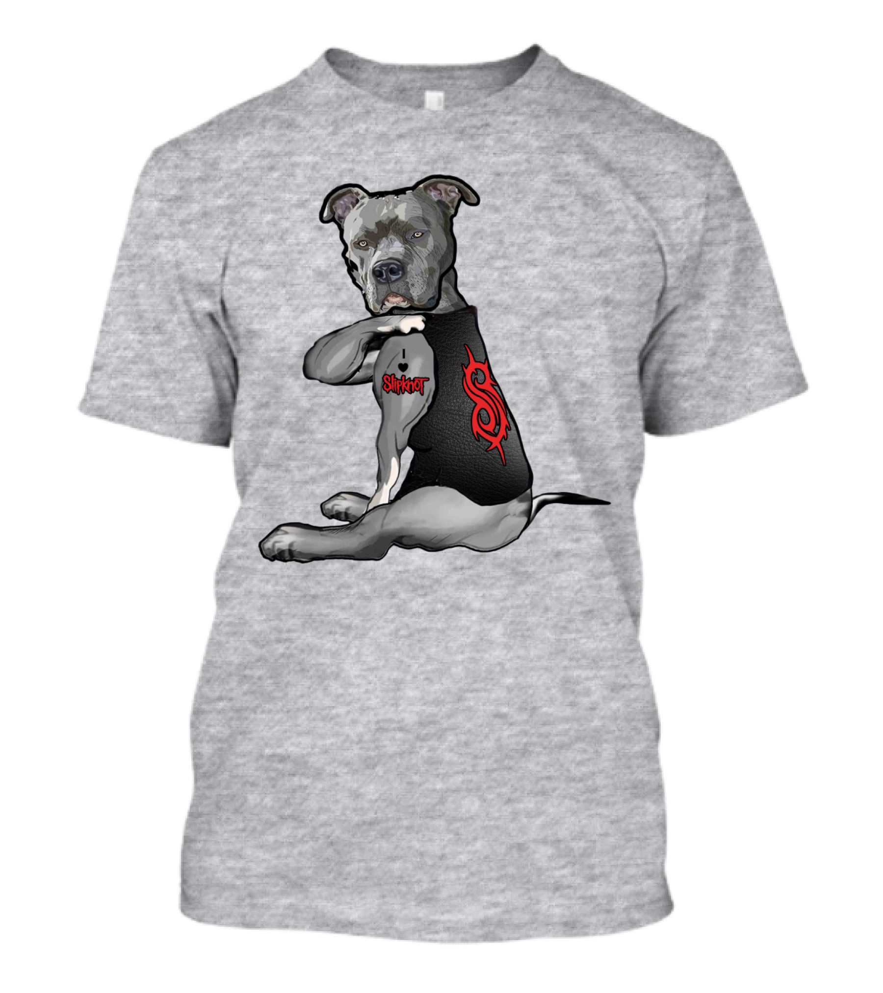 Slipknot Dog Ink Tattoo Icon With Band Logo And Vest T-Shirt