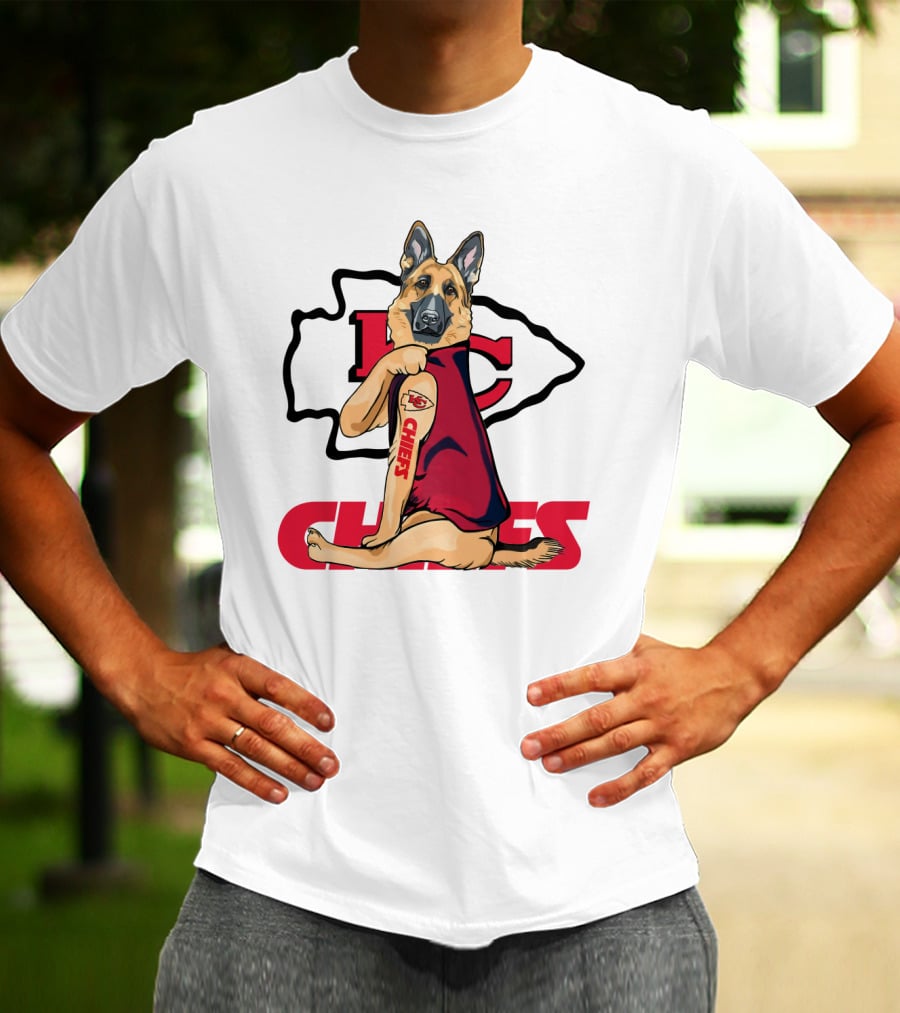 KC Chiefs German Shepherd Fan T-Shirt