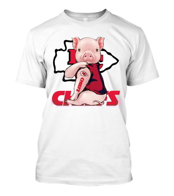 Kansas City Chiefs Pig Drawing T-Shirt