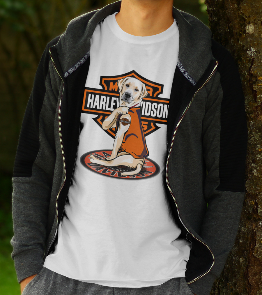 Harley Davidson Labrador Retriever Motorcycles T-Shirt