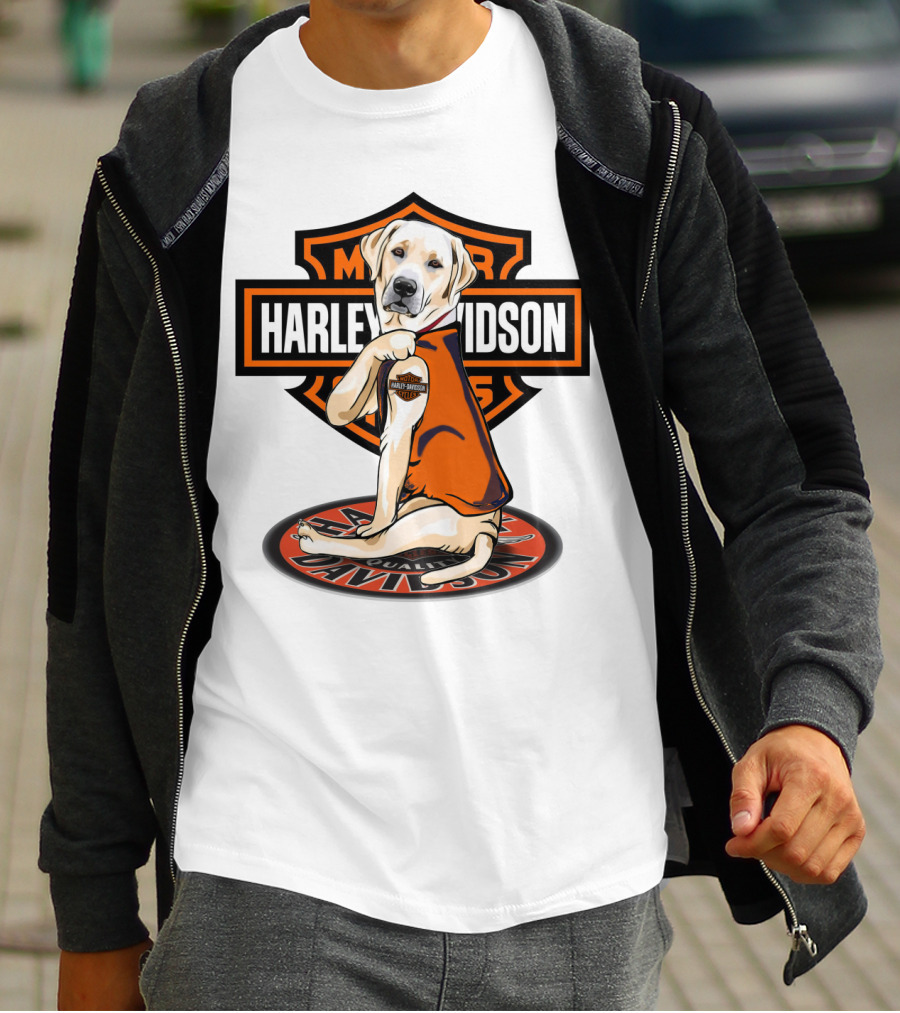 Harley Davidson Labrador Retriever Motorcycles T-Shirt