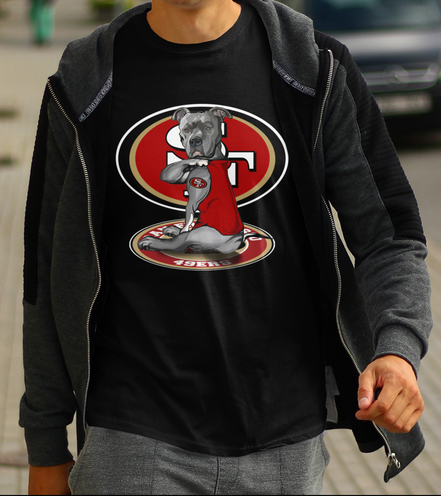 San Francisco 49ers Pitbull Dog NFL T-Shirt