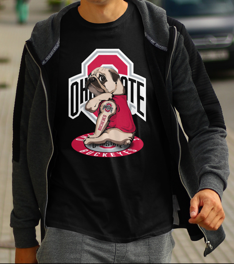 Ohio State Buckeyes Pug T-Shirt