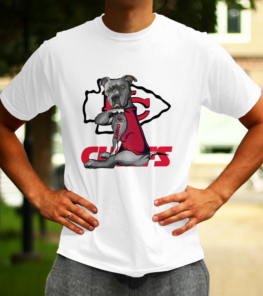 Pitbull Chiefs Nfl Kc Tattoo T-Shirt