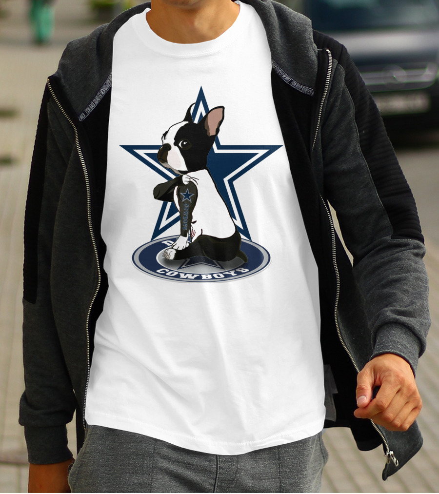 Boston Terrier Cowboys Star T-Shirt