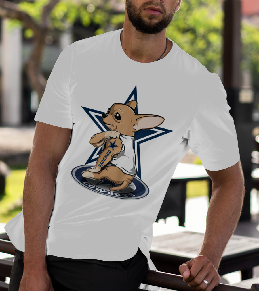 Cowboys Chihuahua Star Tattoo T-Shirt