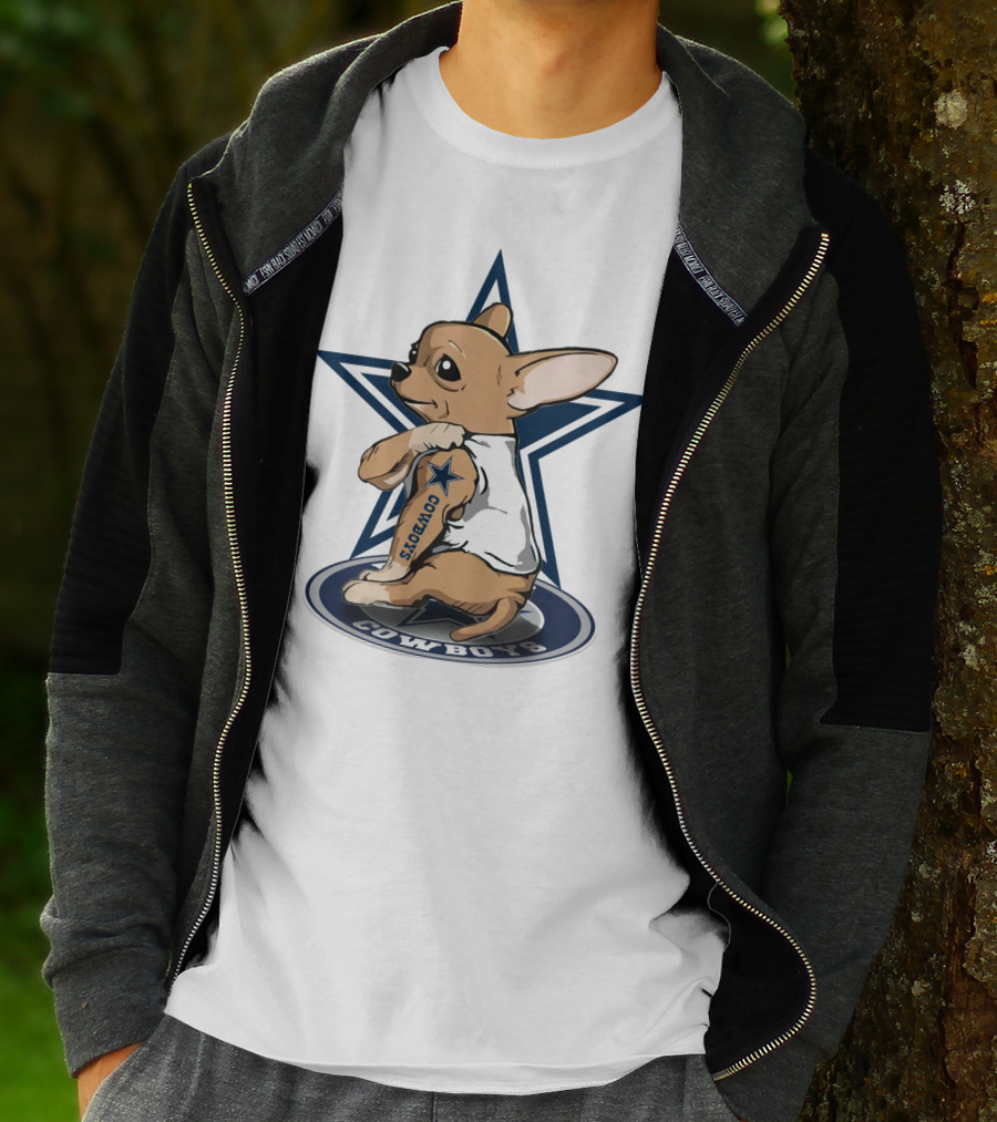 Cowboys Chihuahua Star Tattoo T-Shirt