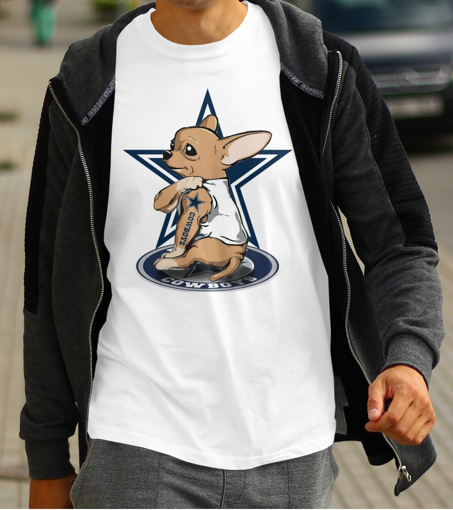 Cowboys Chihuahua Star Tattoo T-Shirt