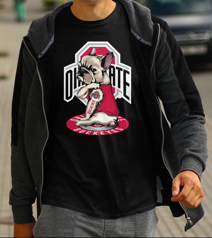 Ohio State Buckeyes French Bulldog T-Shirt