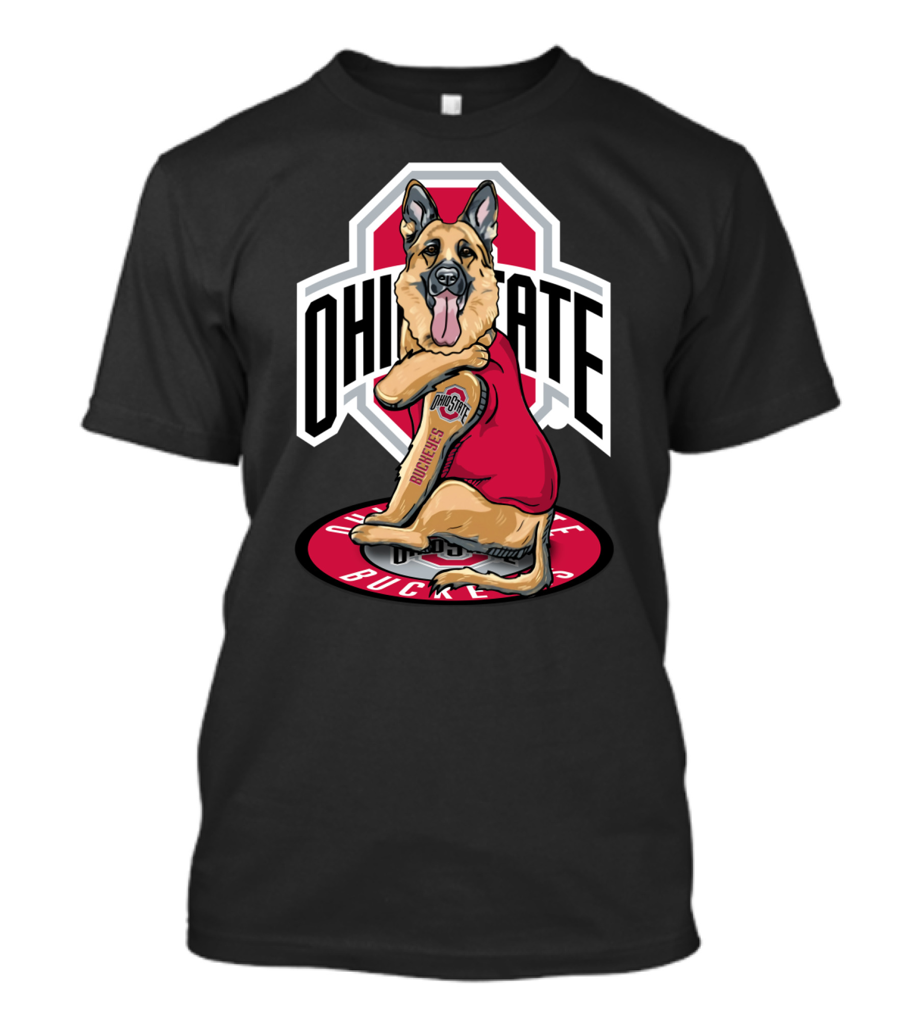 Ohio State Buckeyes German Shepherd T-Shirt
