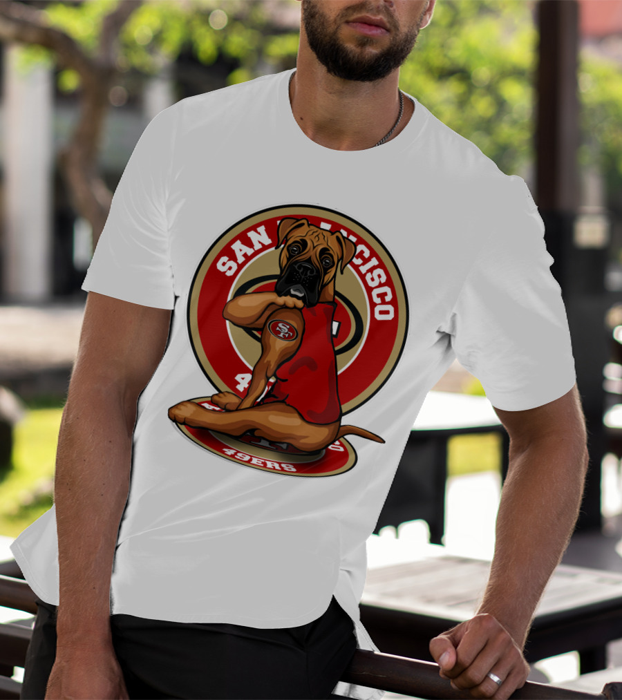 San Francisco 49ers Boxer Dog Nfl Team T-Shirt