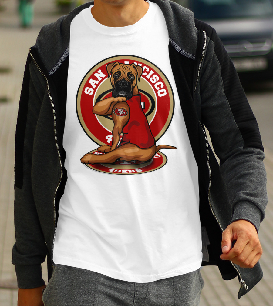 San Francisco 49ers Boxer Dog Nfl Team T-Shirt