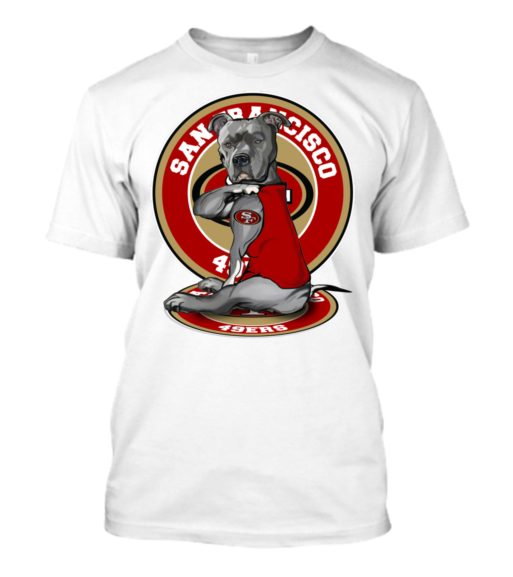 San Francisco 49ers Pitbull Nfl Team Spirit T-Shirt