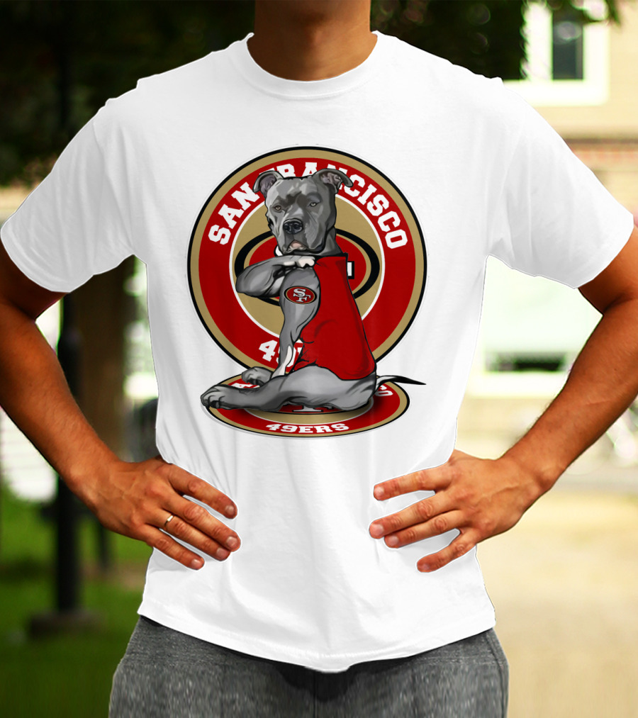 San Francisco 49ers Pitbull Nfl Team Spirit T-Shirt