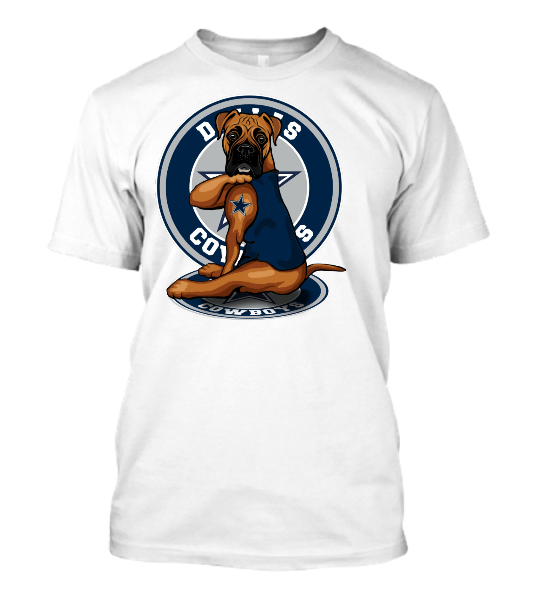 Dallas Cowboys Boxer Dog Star T-Shirt
