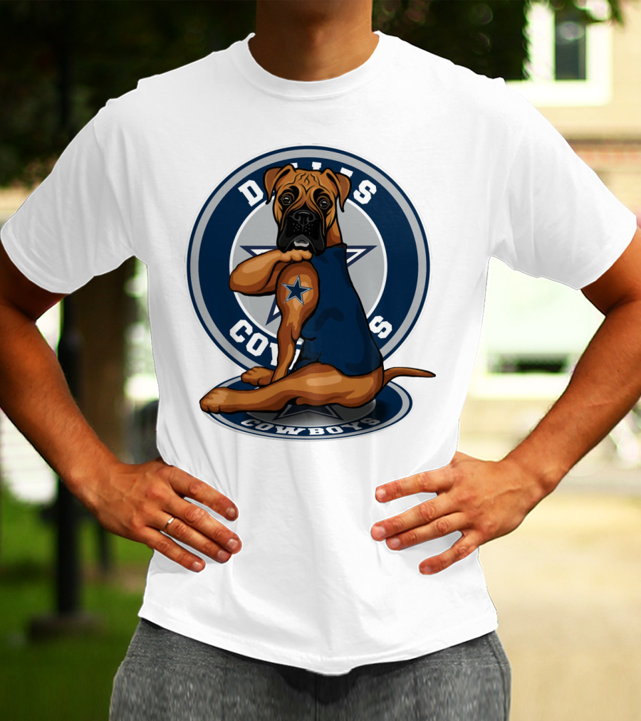 Dallas Cowboys Boxer Dog Star T-Shirt