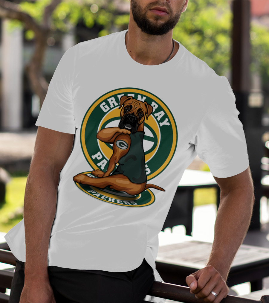 Green Bay Packers Boxer Dog T-Shirt