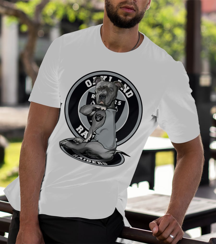 Oakland Raiders Pitbull Fan T-Shirt