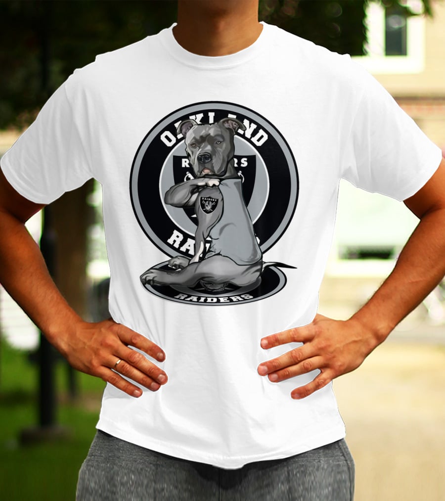 Oakland Raiders Pitbull Fan T-Shirt