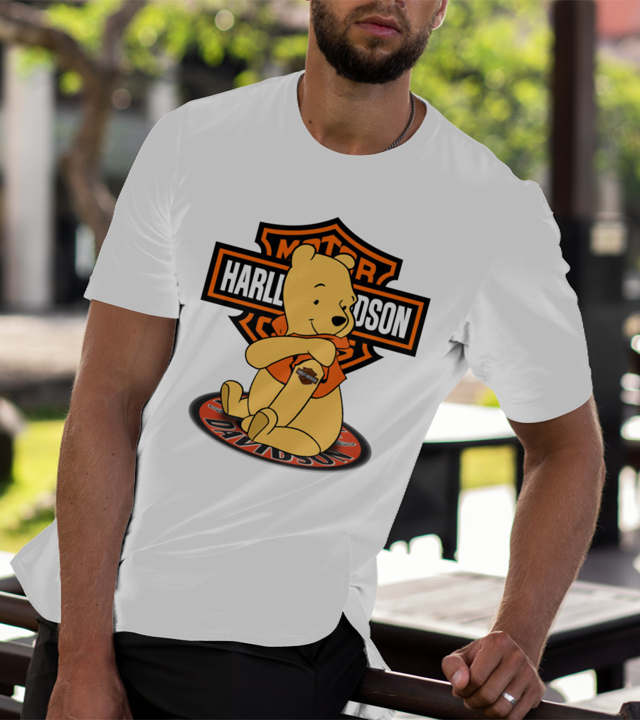 Harley Davidson Pooh Bear Iconic Motor Style T-Shirt