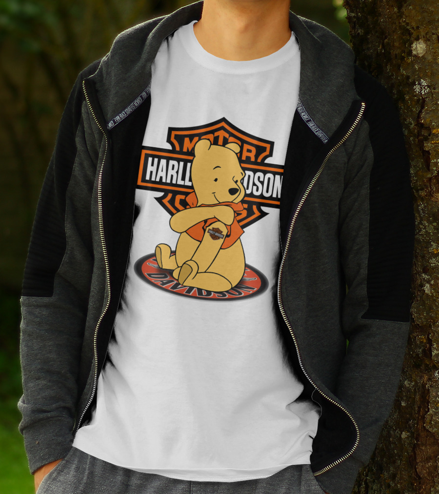 Harley Davidson Pooh Bear Iconic Motor Style T-Shirt