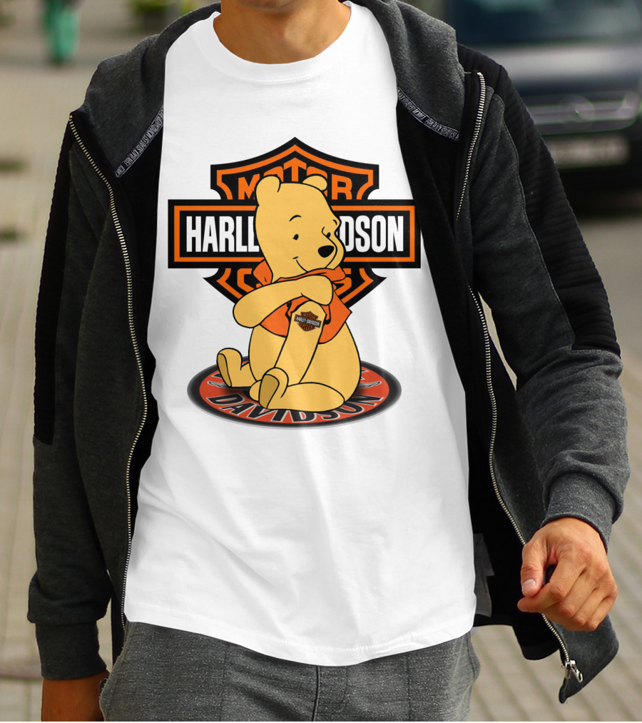Harley Davidson Pooh Bear Iconic Motor Style T-Shirt
