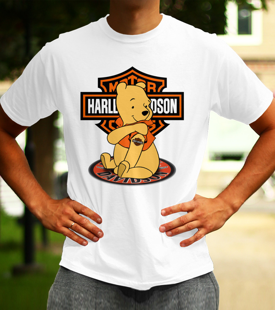 Harley Davidson Pooh Bear Iconic Motor Style T-Shirt