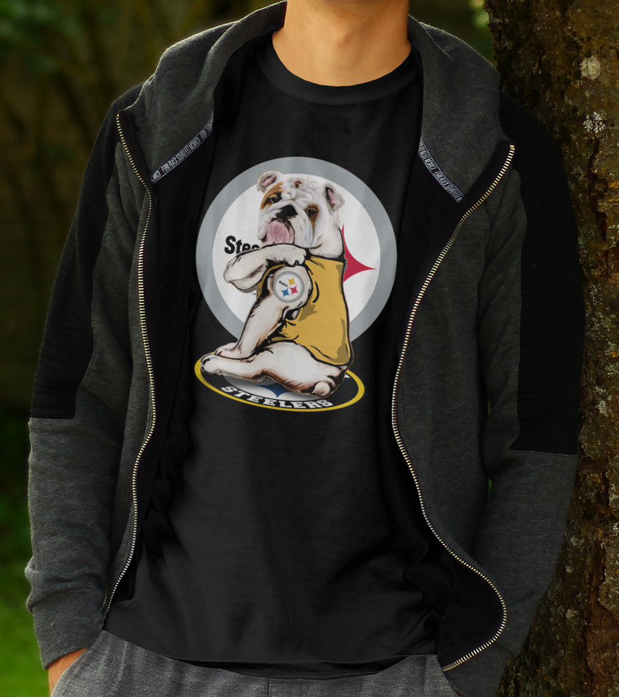 Steelers Bulldog Steelers Football T-Shirt