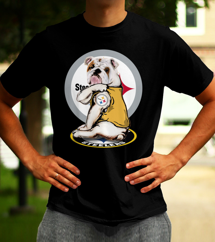 Steelers Bulldog Steelers Football T-Shirt