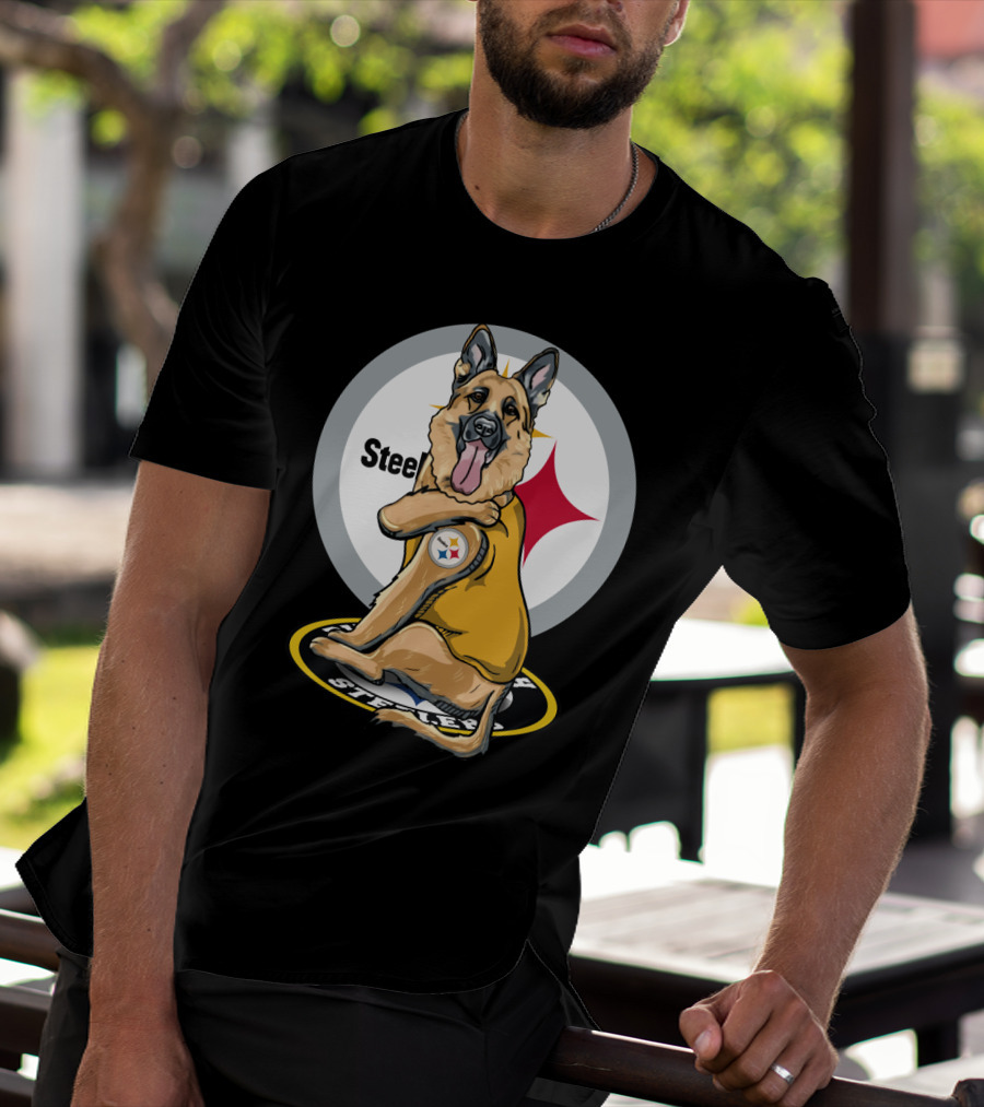 Steelers German Shepherd Loyal Fan With Team Logo T-Shirt