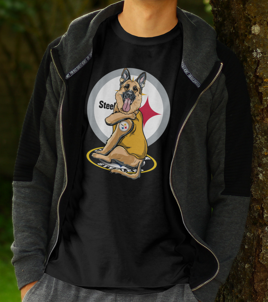 Steelers German Shepherd Loyal Fan With Team Logo T-Shirt
