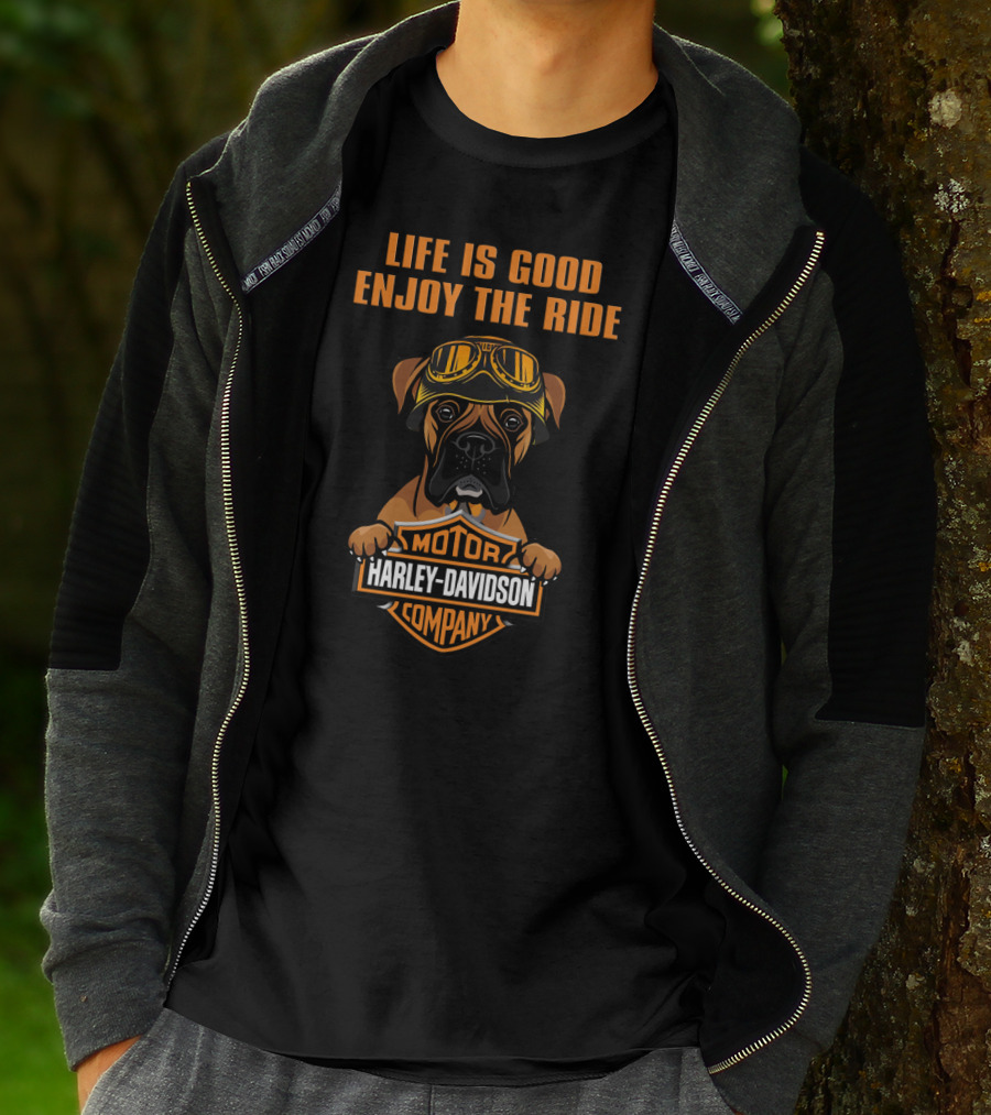 Harley Davidson Boxer Life Is Good Enjoy The Ride T-Shirt