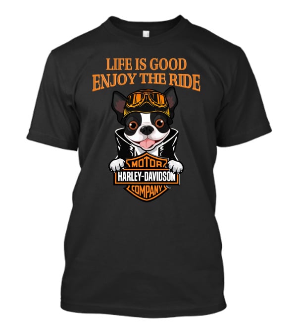 Life Is Good Enjoy The Ride Motor Harley Davidson Company Boston T-Shirt