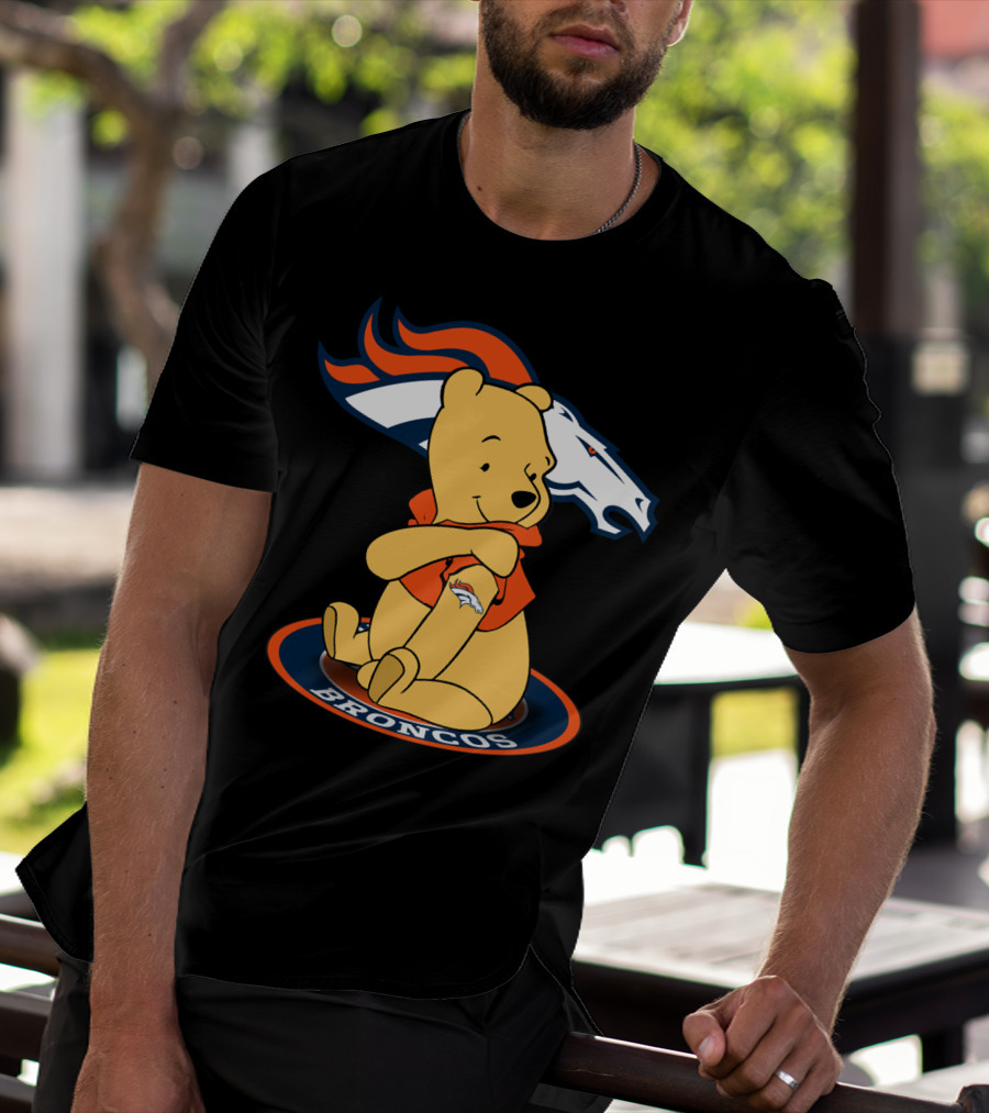 Broncos Pooh With Denver Broncos T-Shirt