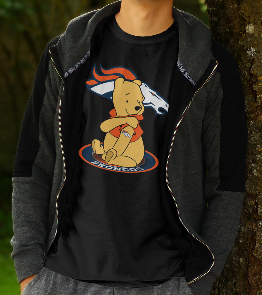 Broncos Pooh With Denver Broncos T-Shirt