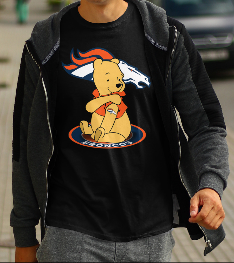 Broncos Pooh With Denver Broncos T-Shirt