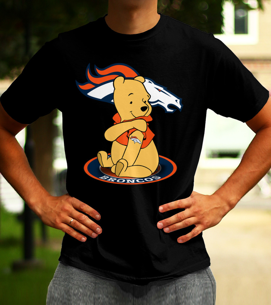 Broncos Pooh With Denver Broncos T-Shirt