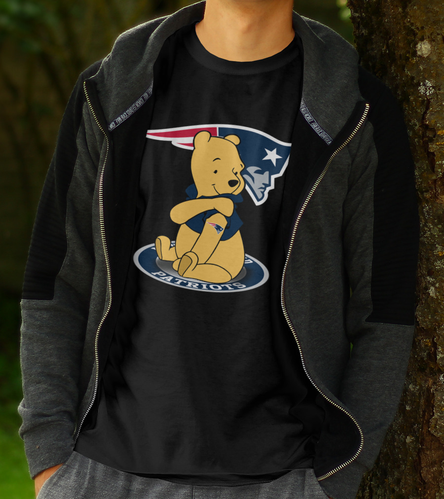 New England Patriots Football Crossover With Pooh T-Shirt