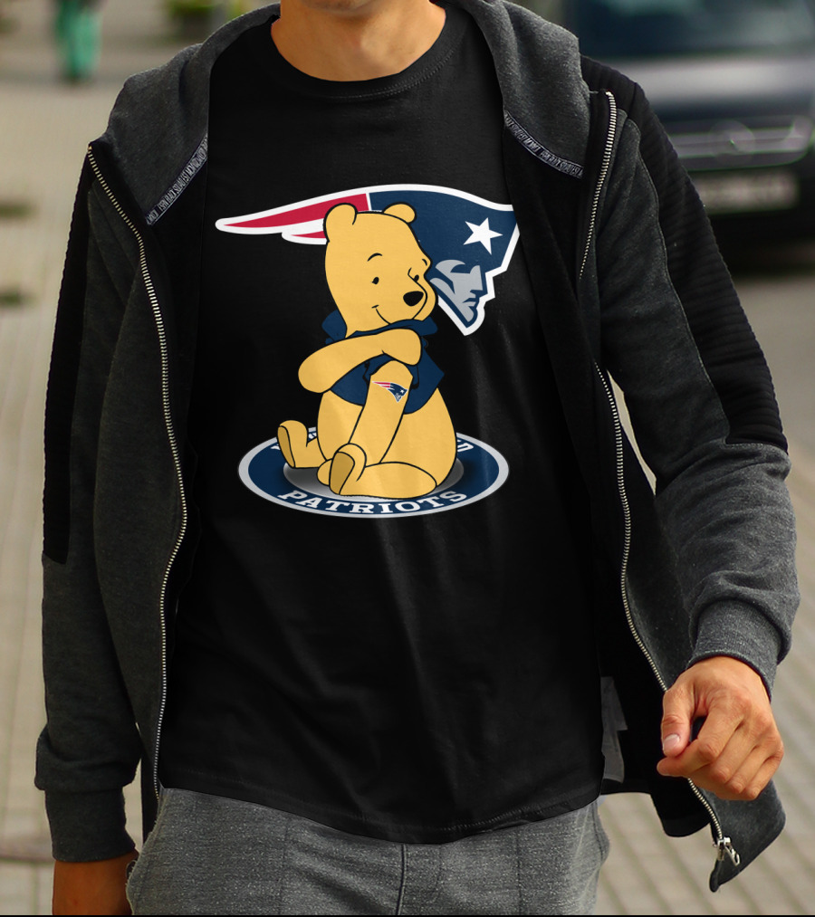 New England Patriots Football Crossover With Pooh T-Shirt