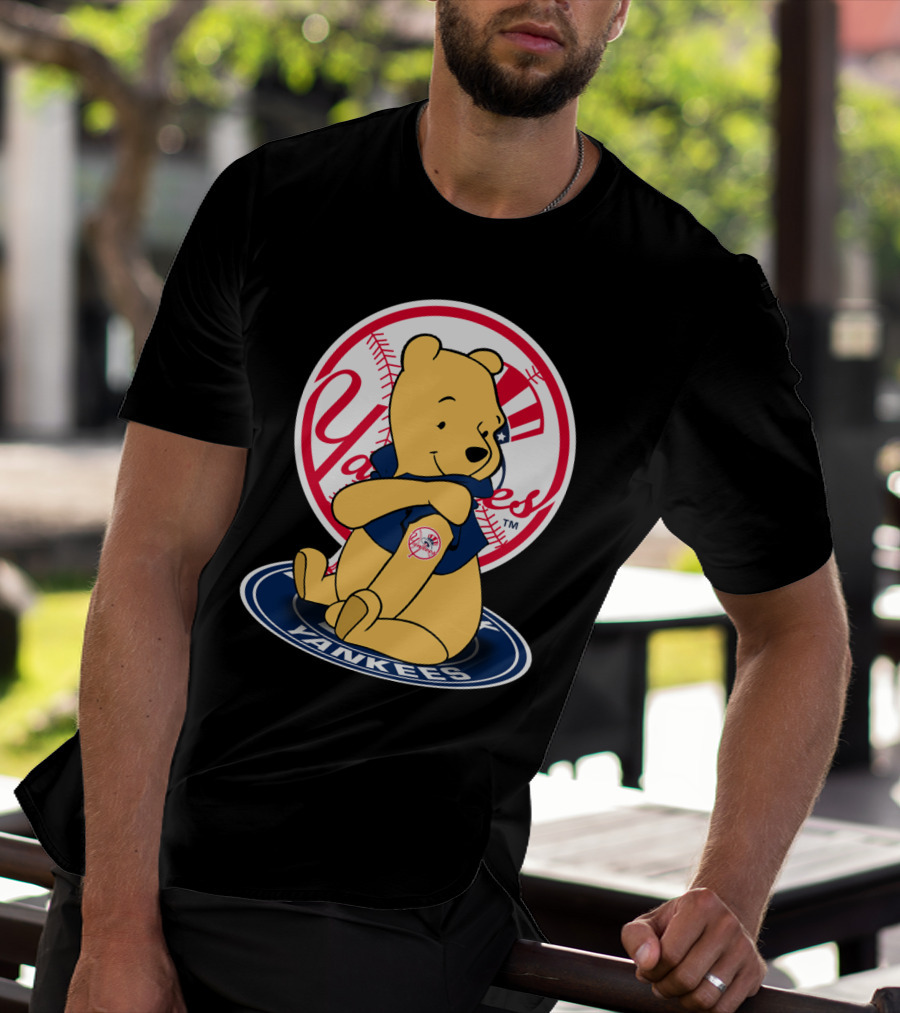 Yankees Pooh Bear Baseball Mashup T-Shirt